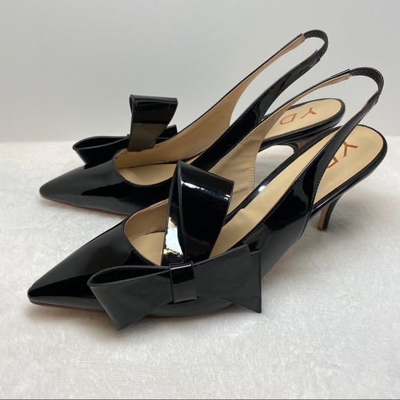 Pointed Toe Slingback Kitten Heel With Bows Sandal - Picture 4 of 6